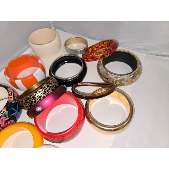 Bangles (l-2) Reseller's Mixed lot of used bangles 14 pieces - Picture 9 of 9